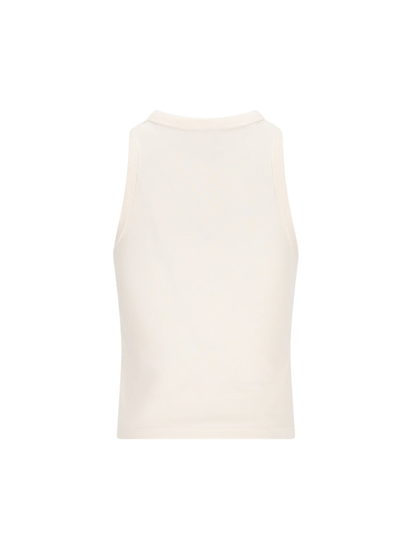 Celine Beige White Sleeveless