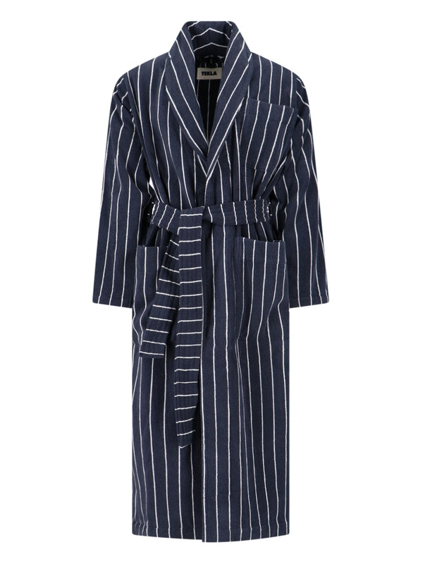 Striped Cotton Bathrobe