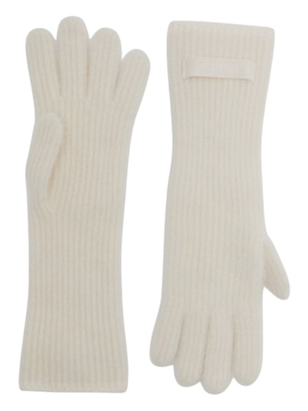 Logo Patch Alpaca Wool Gloves