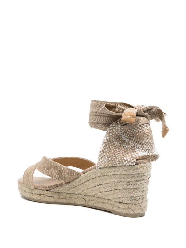 Beige Wedge Sandals