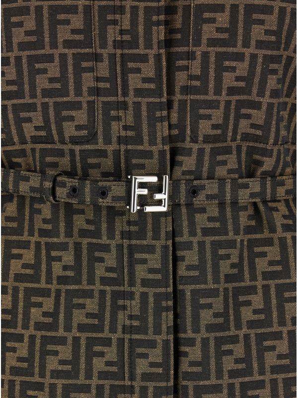 Allover FF Logo Belt Jacket