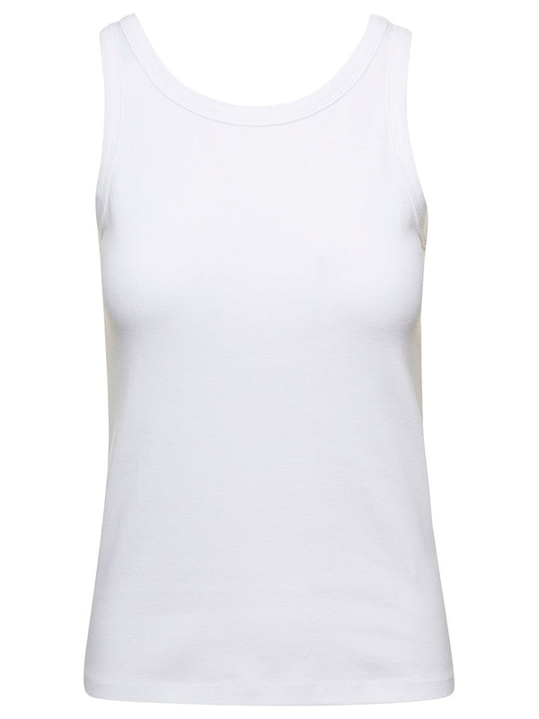 'Frankie' White Tank Top in Cotton Woman Sleeveless