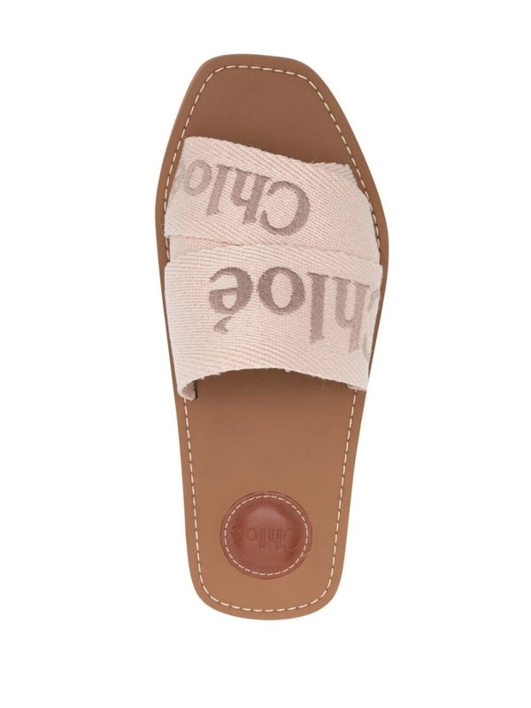 Woody Logo Band Flat Sandals