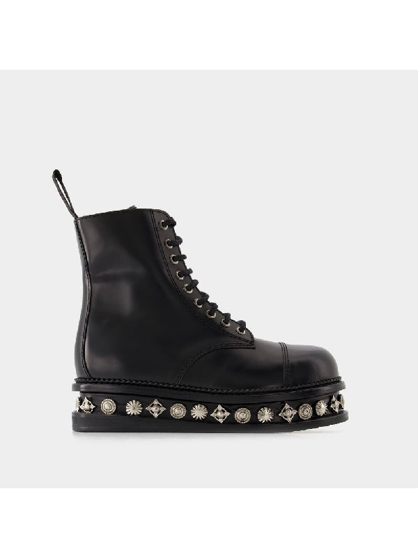 Studded Lace-up Boots