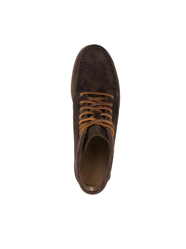 Sebago Brown Lace-Up Boots