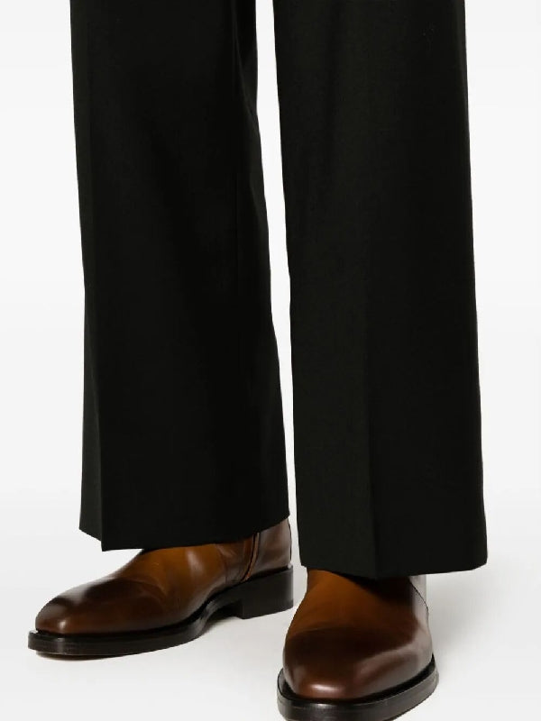 Straight Wool Banding Pants