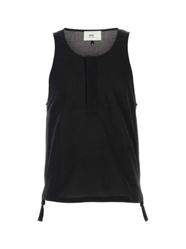 Drawstring Cotton Tank Top