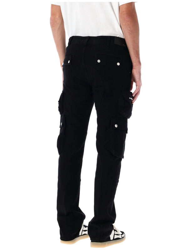 Strap Detail Cotton Cargo Pants