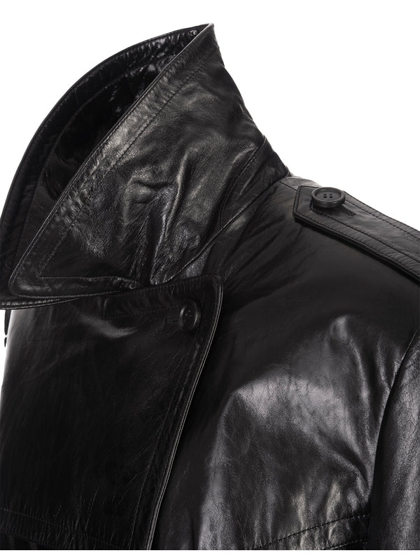 Alfeo Belt Leather Coat