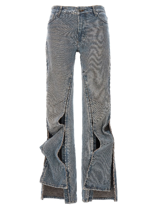 Hook and Eye Slim Denim Pants