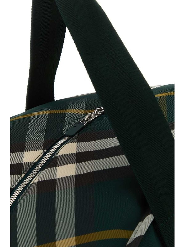 Shield Check Pattern Duffle Bag