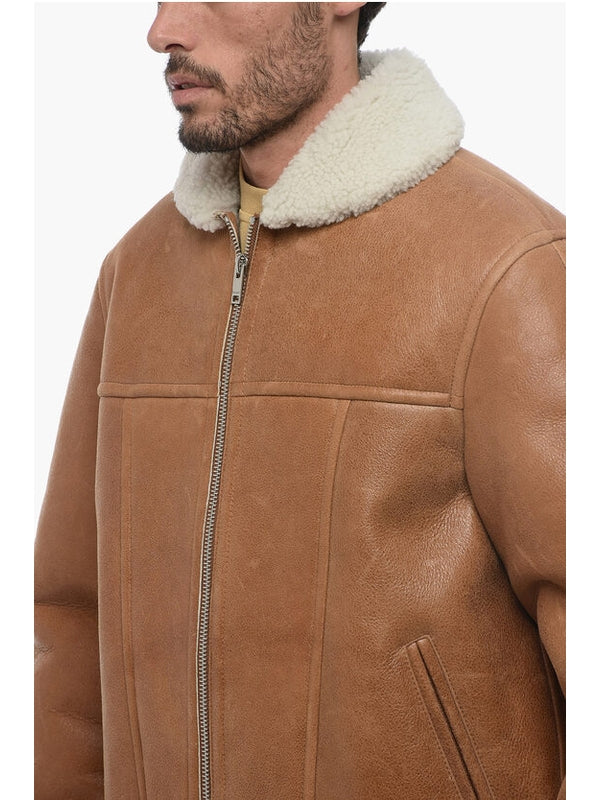 Aviator Shearling Leather Jacket