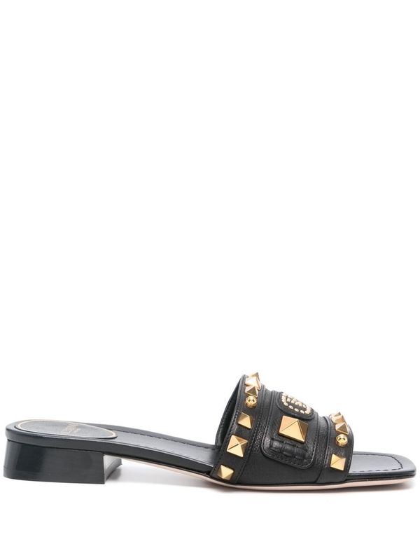 Rockstud Mule
  Leather Slide