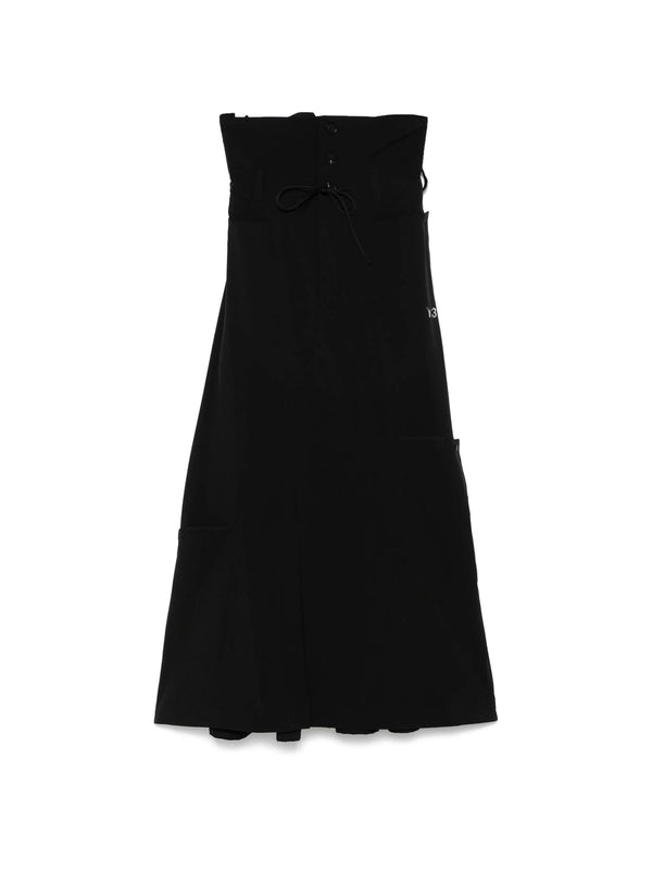 Elastic Banding Detail Nylon
  Long Skirt