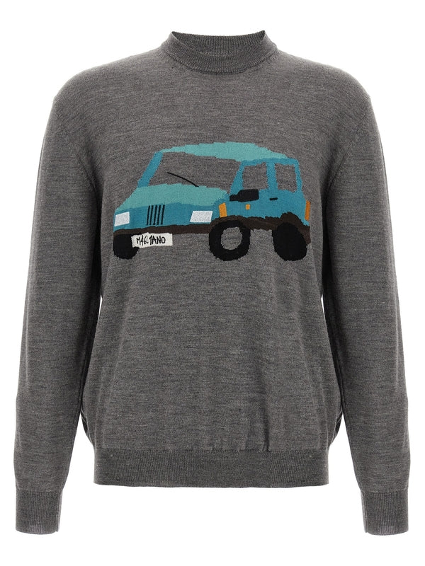 Mariano Pandino Gray Wool Knit