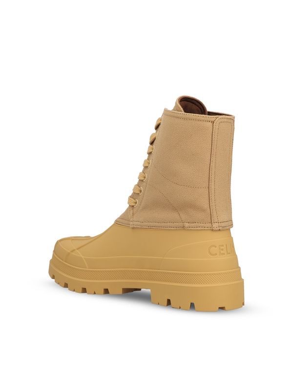 Celine Beige Lace-Up Boots