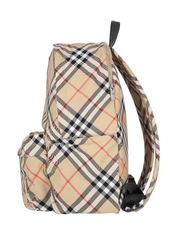 Check Pattern Pocket Backpack