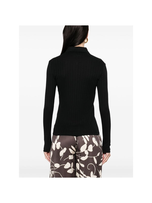 Ribbed Modal Cotton Polo Shirt