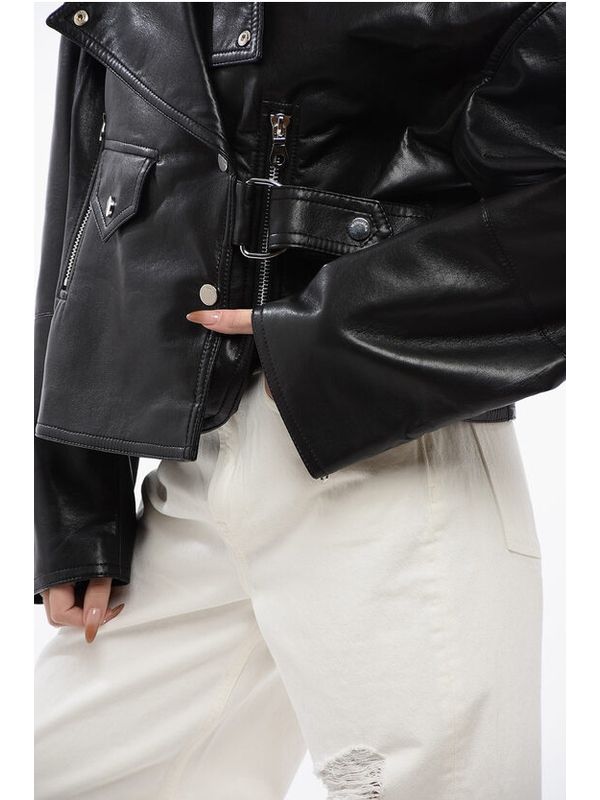 Ado Faux Leather Biker Jacket