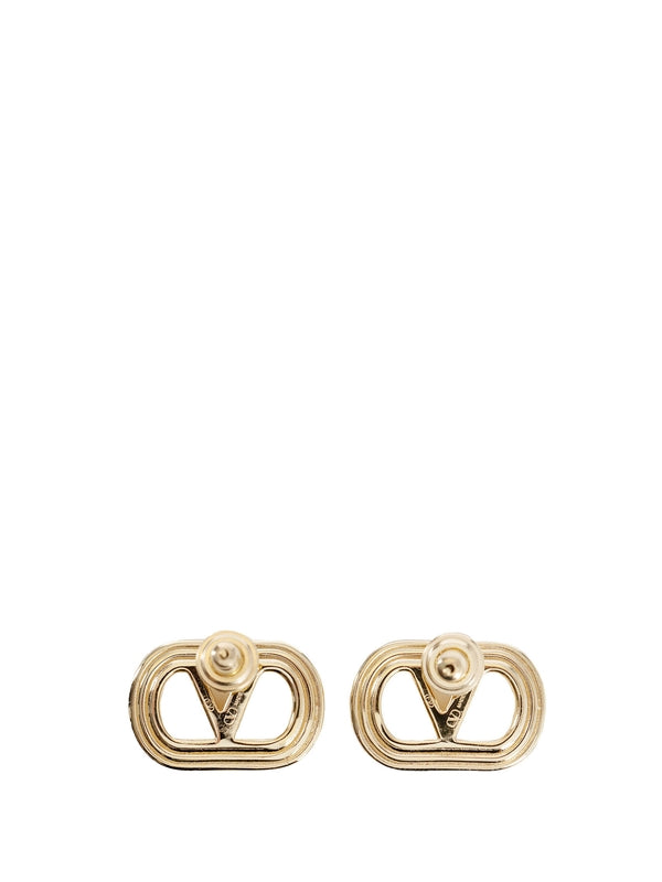 V Logo Decorative Earrings