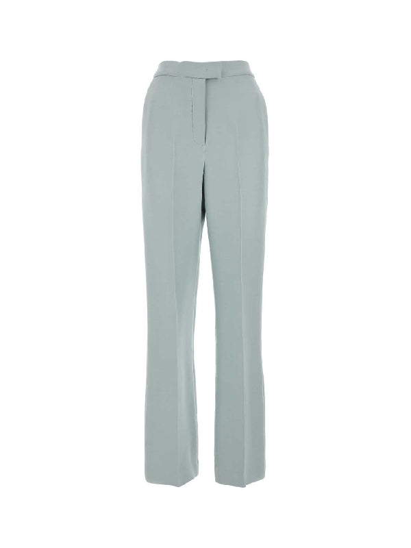 Wool Silk Wide Tuxedo Pants