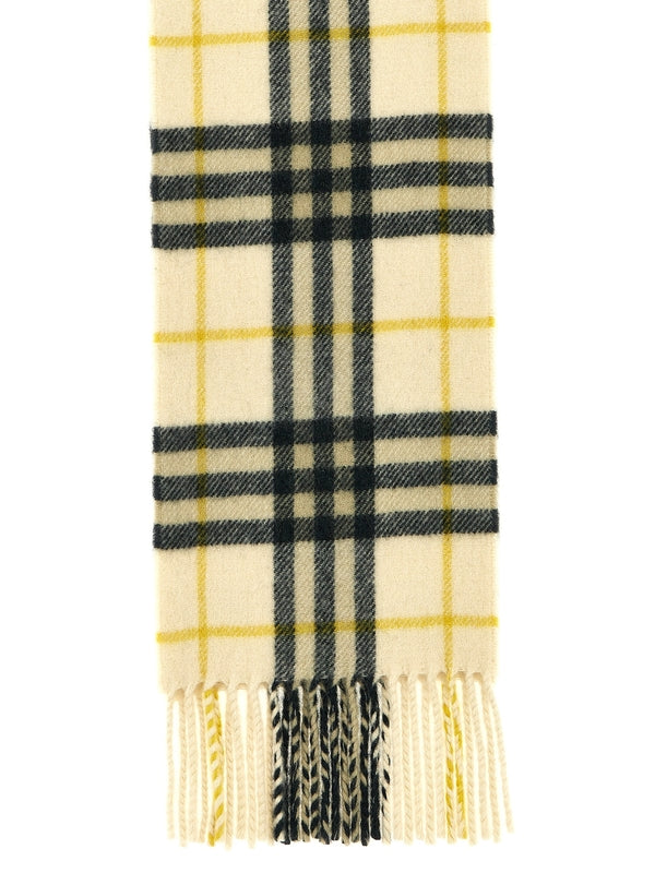 Check Fringe Cashmere Muffler