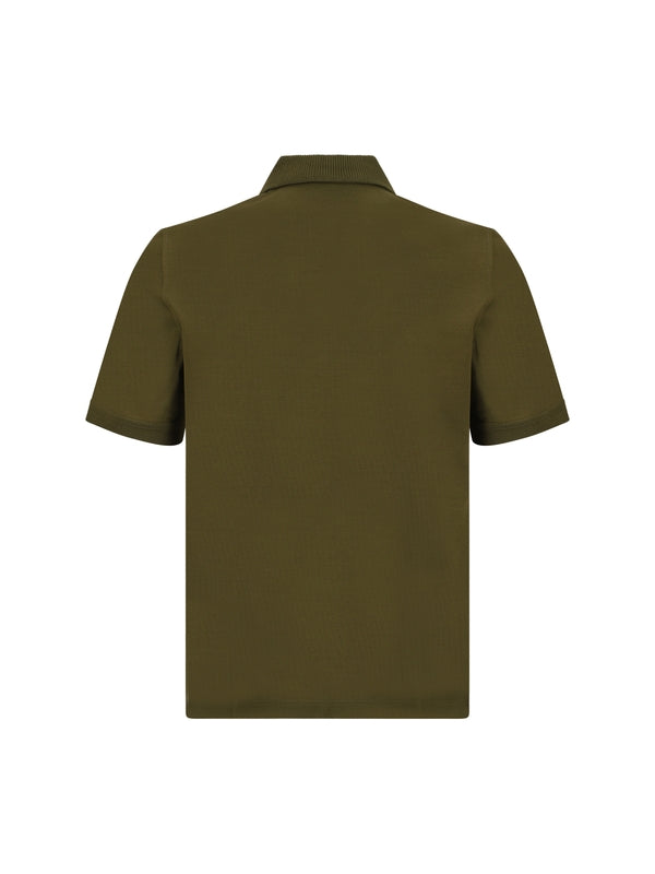 FERRAGAMO - Chest Logo Cotton Polo Shirt - Jente