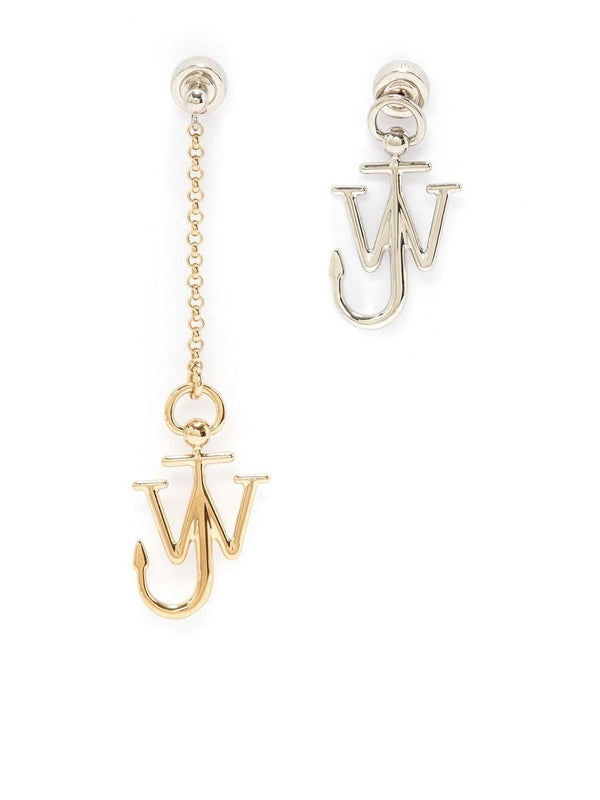 Anchor Logo Charm Drop Earrings