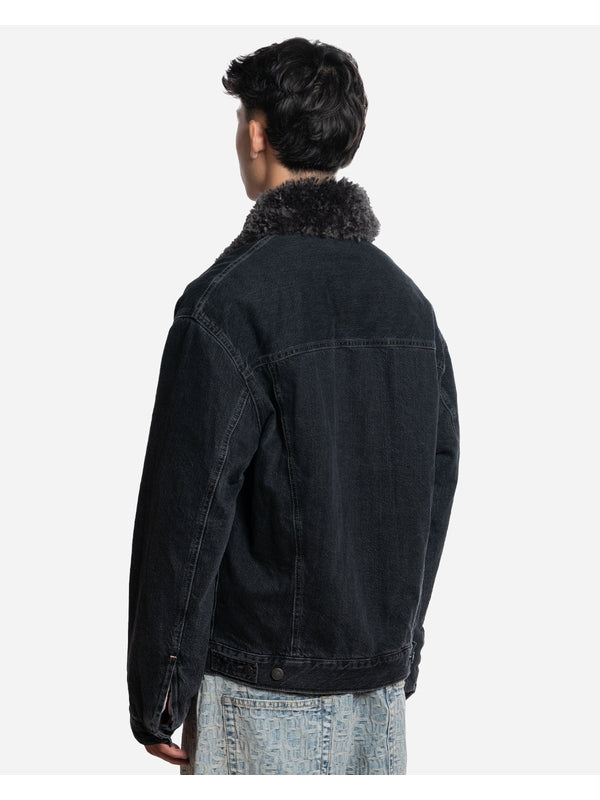 Veste en Denim Doublée Trucker