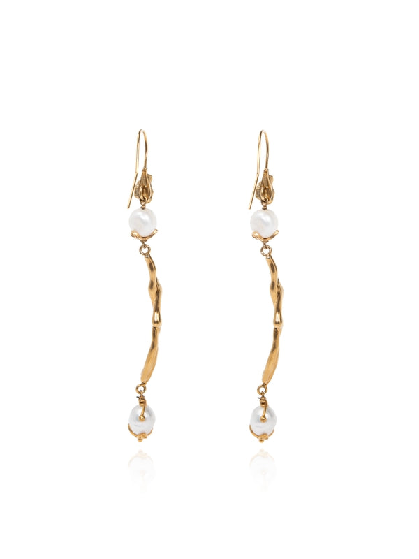 Pearl Decoration Drop Earrings