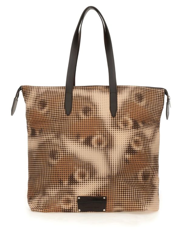 Allover Printing Cotton Leather Tote Bag