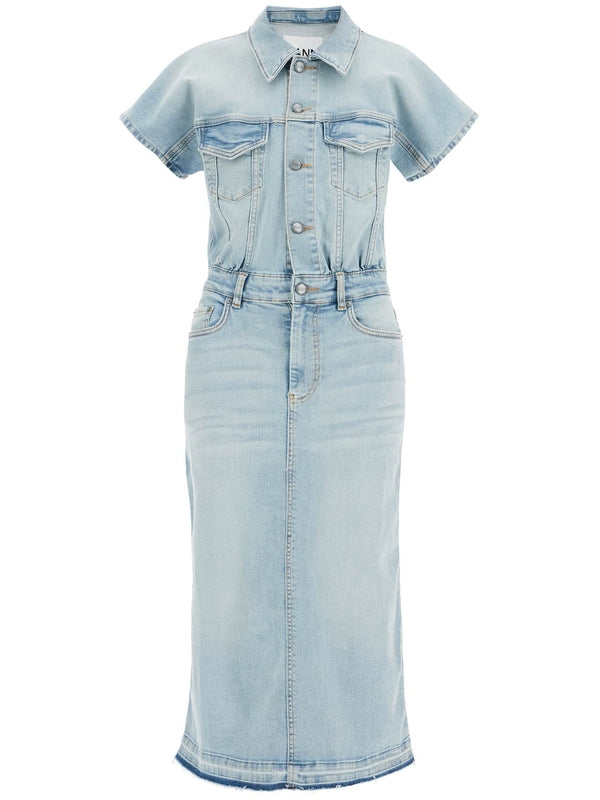 GANNI - Stretch Denim Midi Dress - Jente