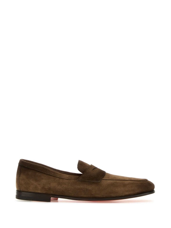 Brown Suede Loafers