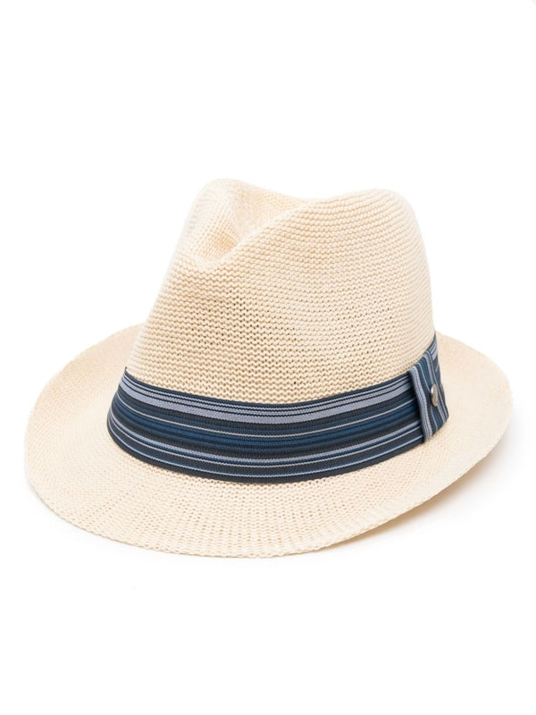 Stripe Strap Decoration Fedora Hat