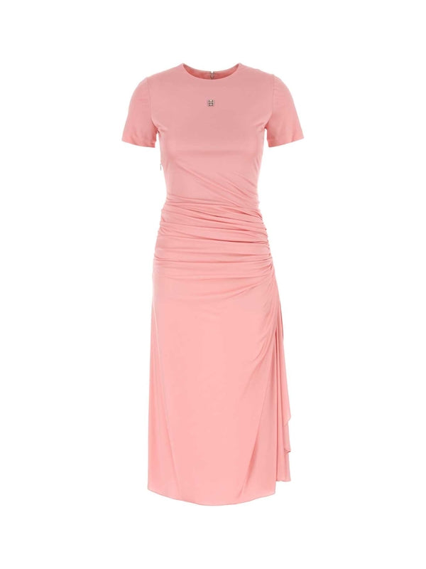 4G Logo Short-Sleeve Gathering Dress