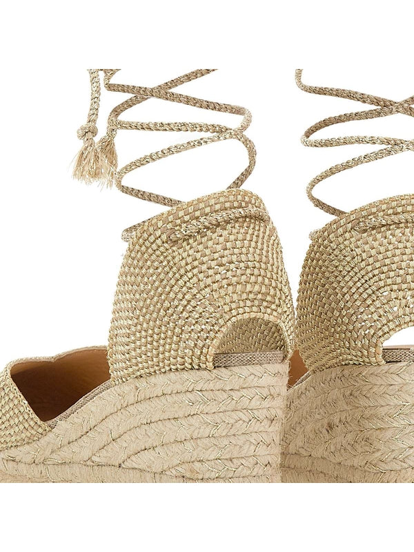 Castañer Beige Wedge Sandals