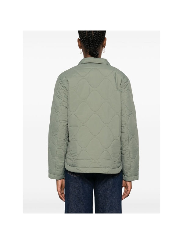 Nylon Quilted Zip Collar
  Jacket