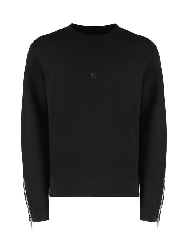 4G Logo Zip Detail Wool Knit