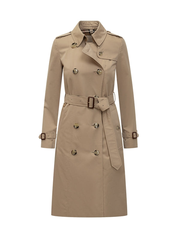 Belted Double Cotton Trench Coat