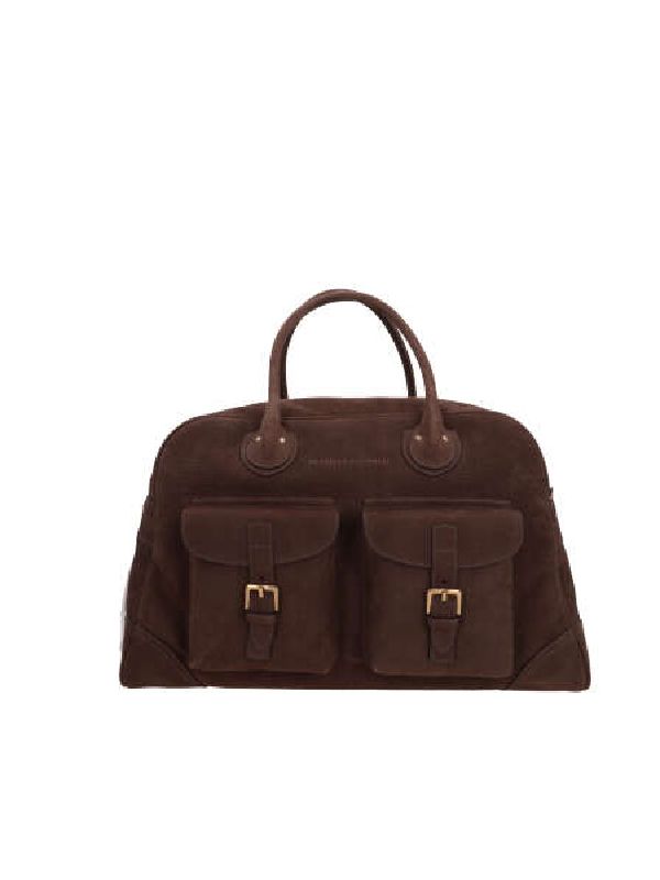 Logo Nubuck Leather Pocket
  Duffel Bag