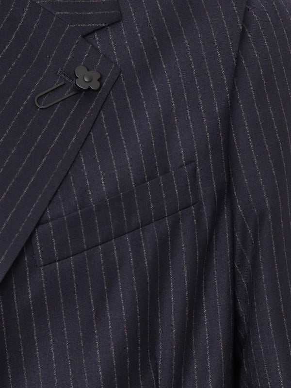 Boutonniere Pinstripe Wool Suit Setup