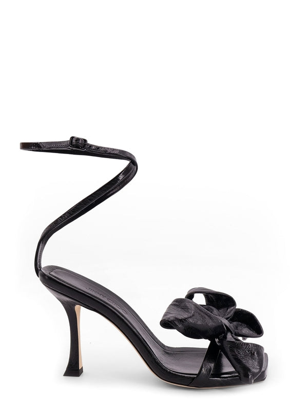 Staz Bow Detail Leather Sandal Heels