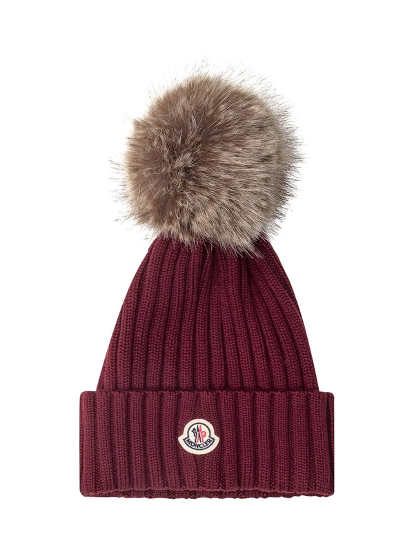Moncler Burgundy Beanies