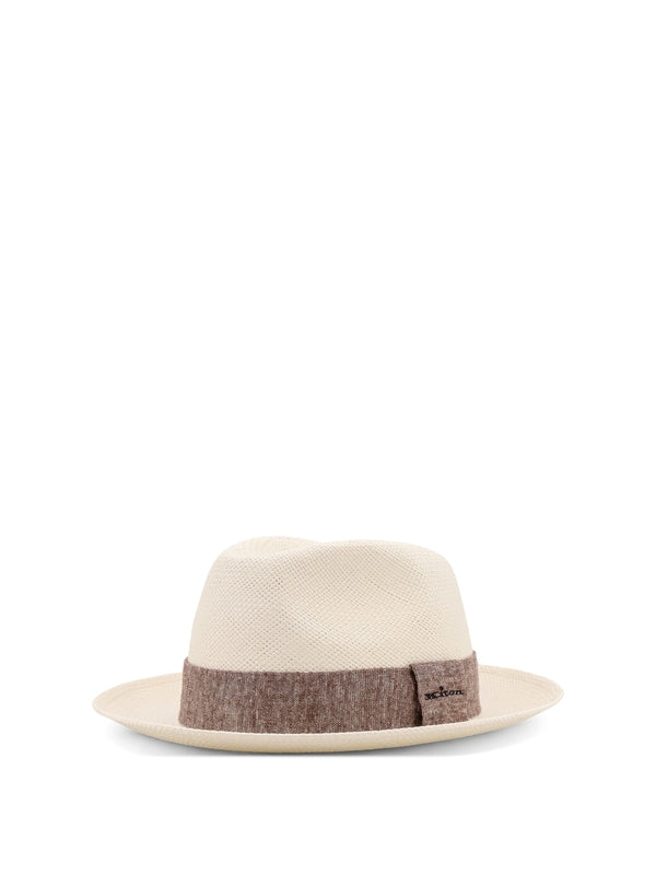 Logo Band Straw Fedora