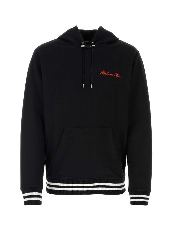 Signature Logo Embroidered Cotton Hoodie