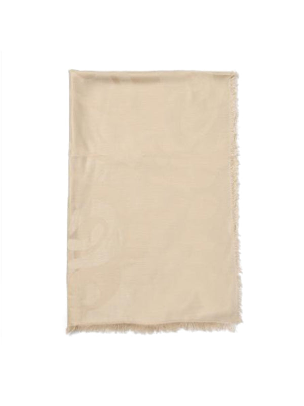 Beige Silk Cotton Scarf