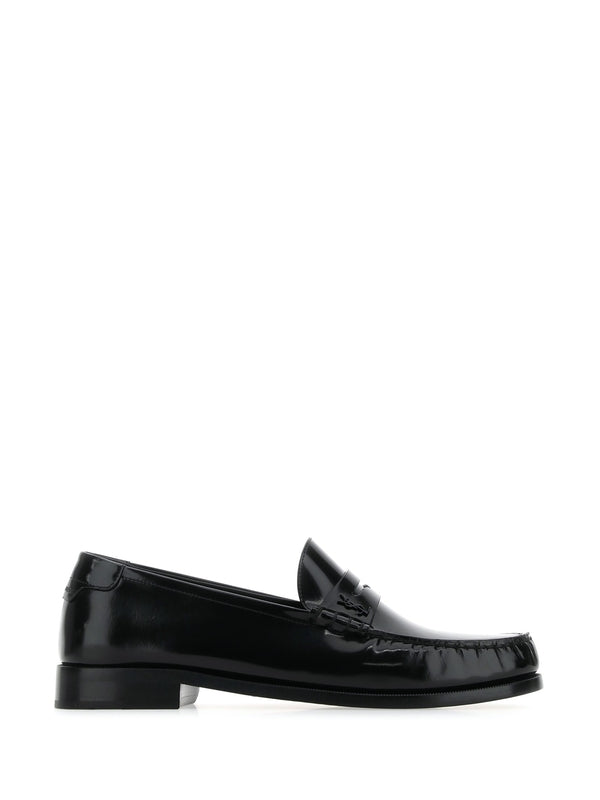 Saint Laurent Black Penny Loafers