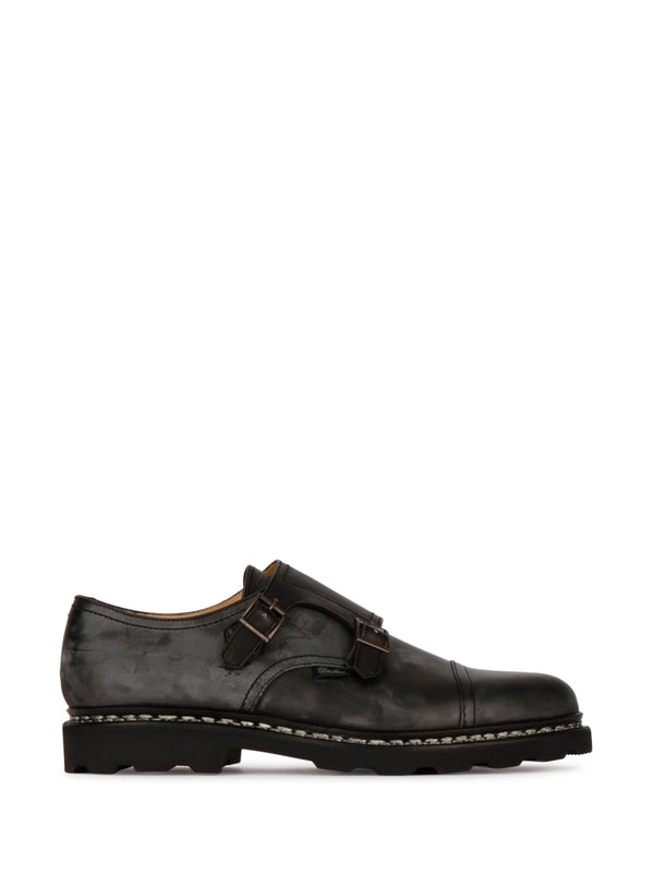 William Leather Monk Strap Shoes