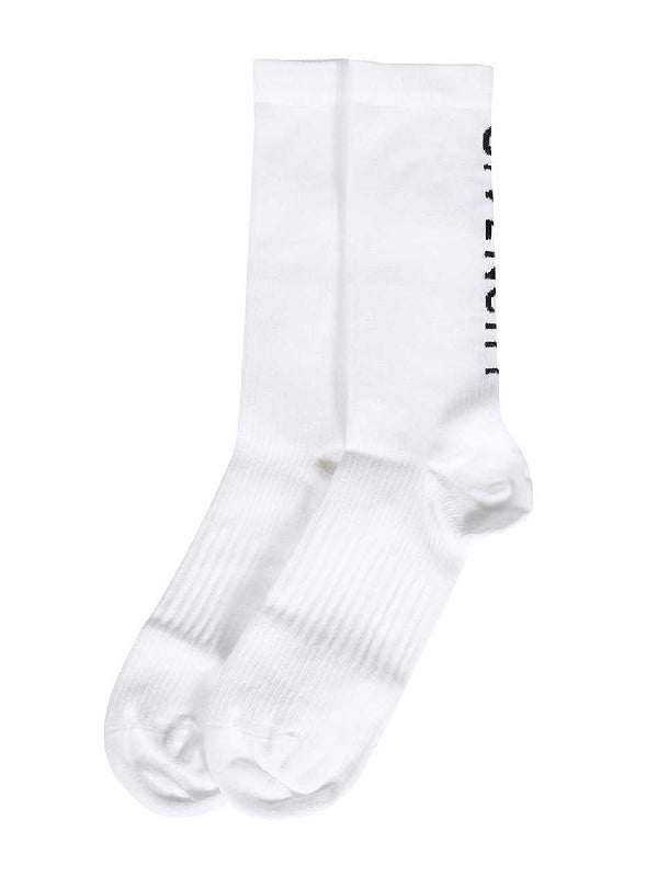 Intarsia logo hightop socks