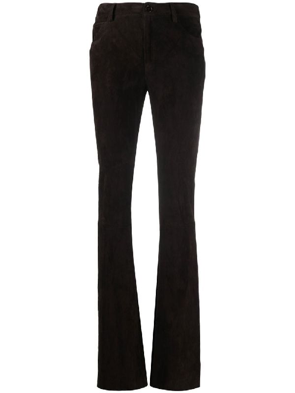 Suede Flare Pants